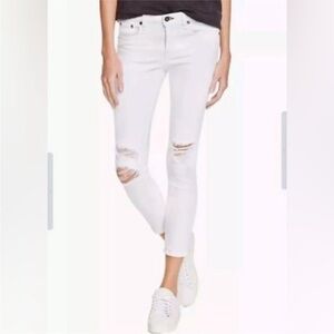 rag & bone Dre Capri Jeans in White Women’s Size 25